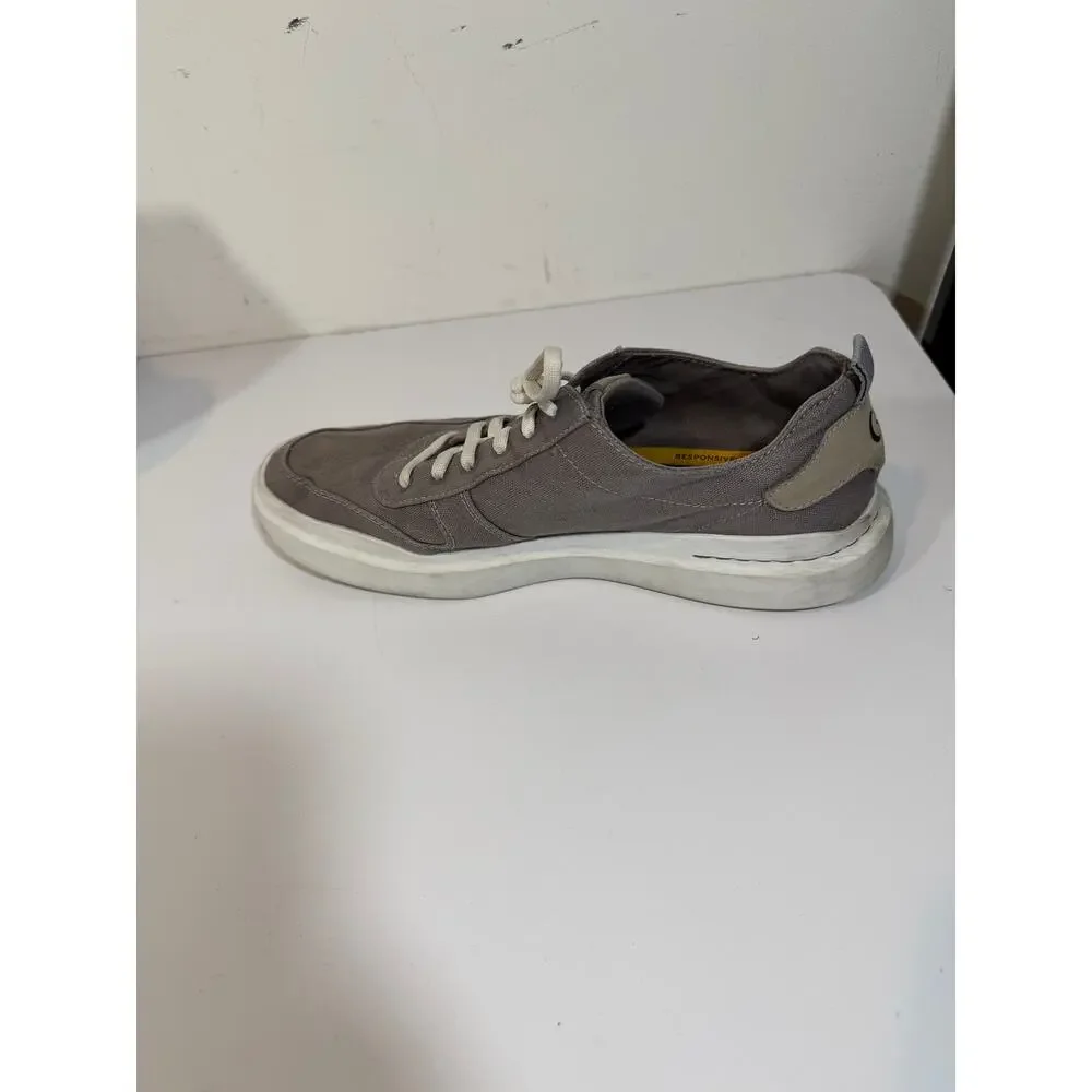 Cole Haan Grandpro Rally Shoes Grey Canvas Court Sneakers C34740 Mens US Size 10